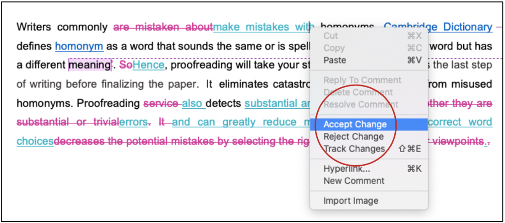 Academic Editing and Proofreading